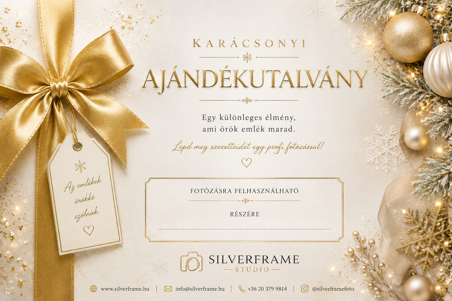 Festive Christmas gift voucher